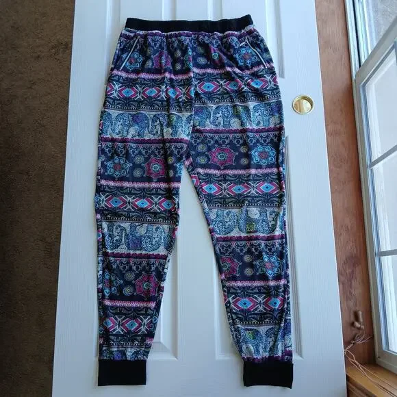 Bae City Elephant Print Harem Pants 3X joggers lounging PJ pajama pants pockets - Picture 15 of 16